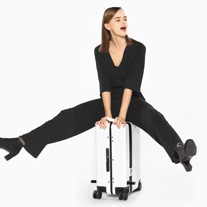 20 inch Unisex Spinner Smart Following Luggage Suitcase Business Bags Carry-on Case Electrical Suitcase Scooter PC、Waterproof