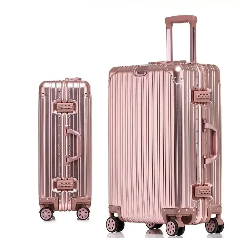 Rolling Luggage 20/24/26/29''Trolley Luggage Carry-On Cabin Suitcase 100% Aluminum-magnesium Alloy Travel Suitcase High Quality