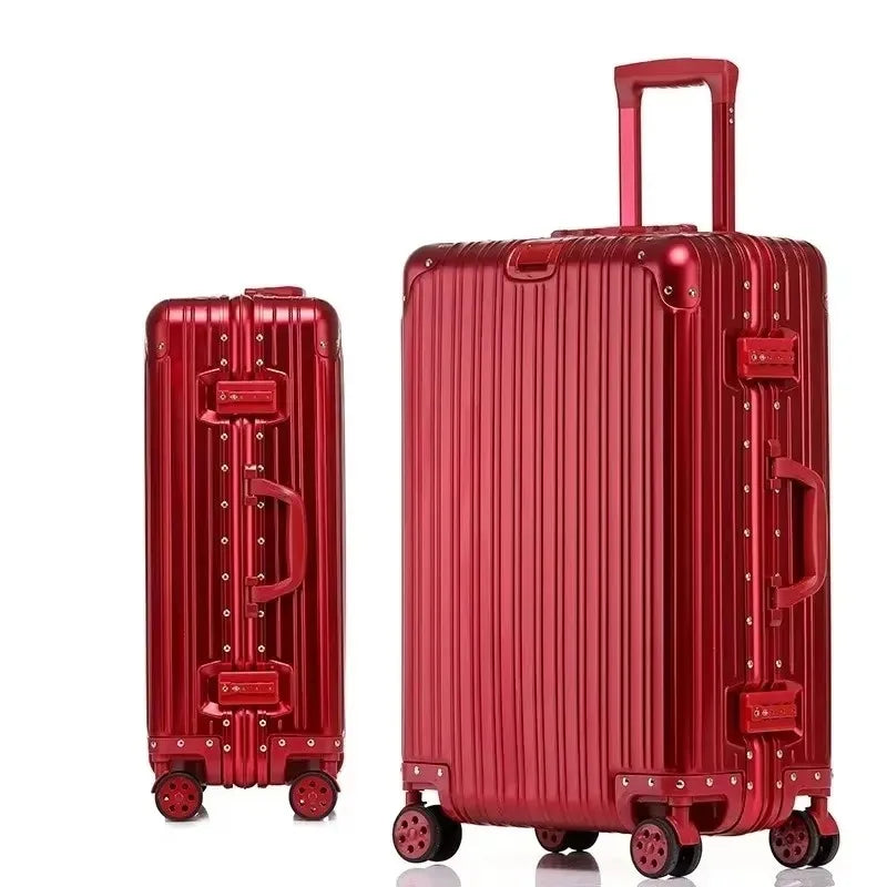 Rolling Luggage 20/24/26/29''Trolley Luggage Carry-On Cabin Suitcase 100% Aluminum-magnesium Alloy Travel Suitcase High Quality