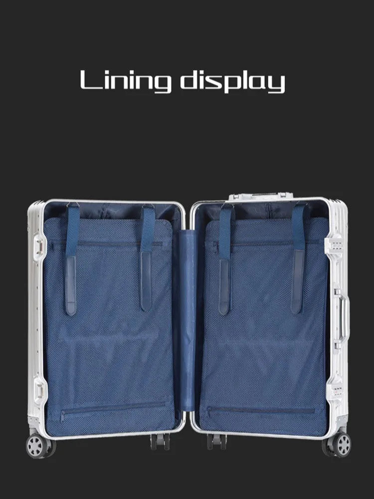 Rolling Luggage 20/24/26/29''Trolley Luggage Carry-On Cabin Suitcase 100% Aluminum-magnesium Alloy Travel Suitcase High Quality