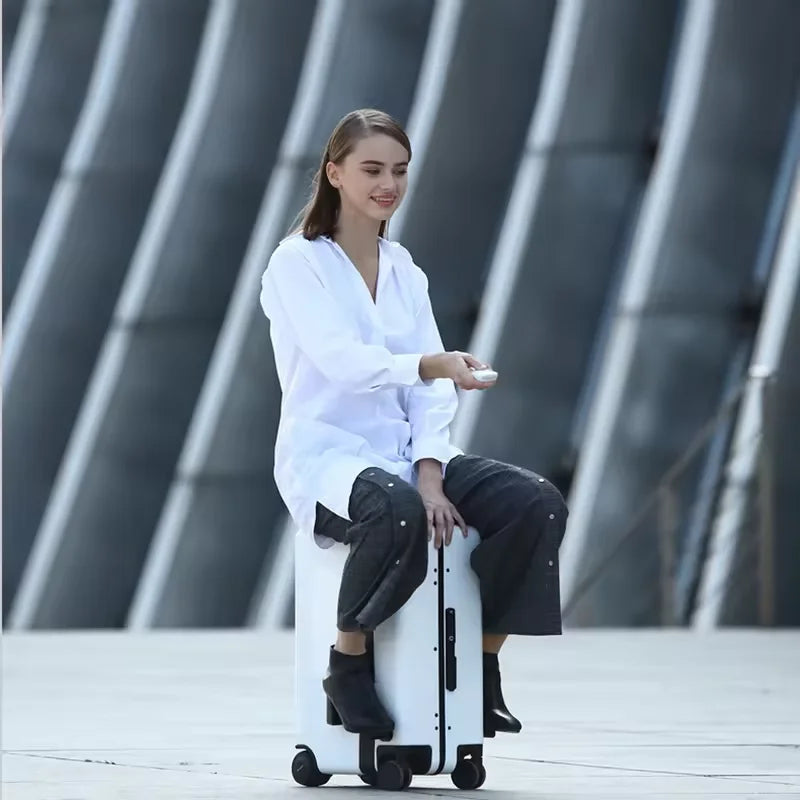 20 inch Unisex Spinner Smart Following Luggage Suitcase Business Bags Carry-on Case Electrical Suitcase Scooter PC、Waterproof