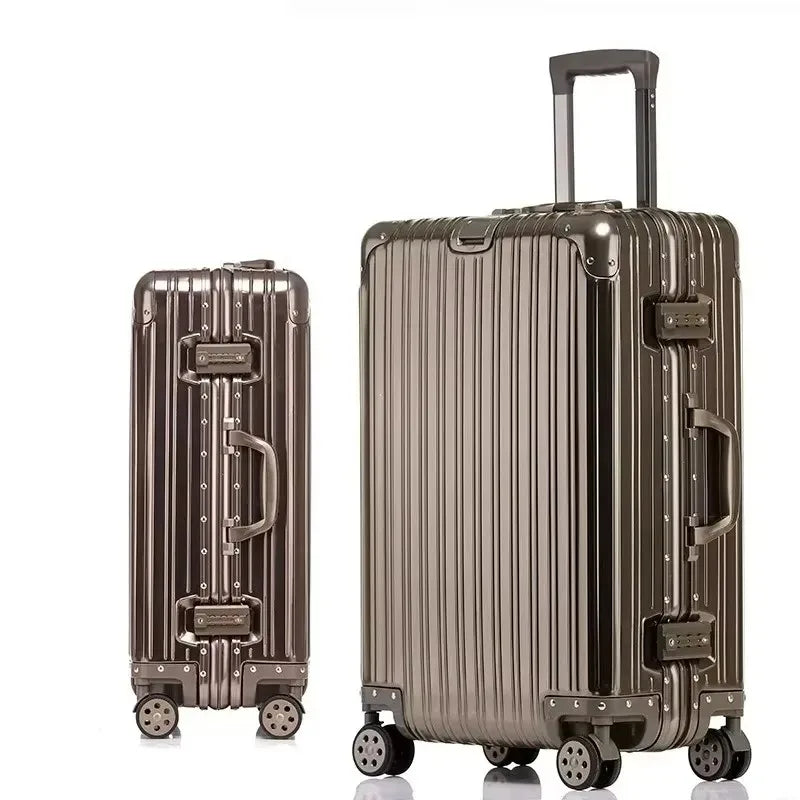 Rolling Luggage 20/24/26/29''Trolley Luggage Carry-On Cabin Suitcase 100% Aluminum-magnesium Alloy Travel Suitcase High Quality