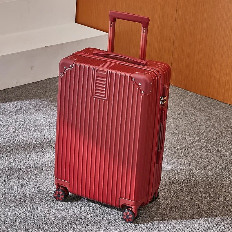 100% Aluminum Magnesium Alloy Travel Luggage Trolley Luggage 20 22 24 26 28 Inch Trolley Luggage Carry-On Luggage With Cup Holde