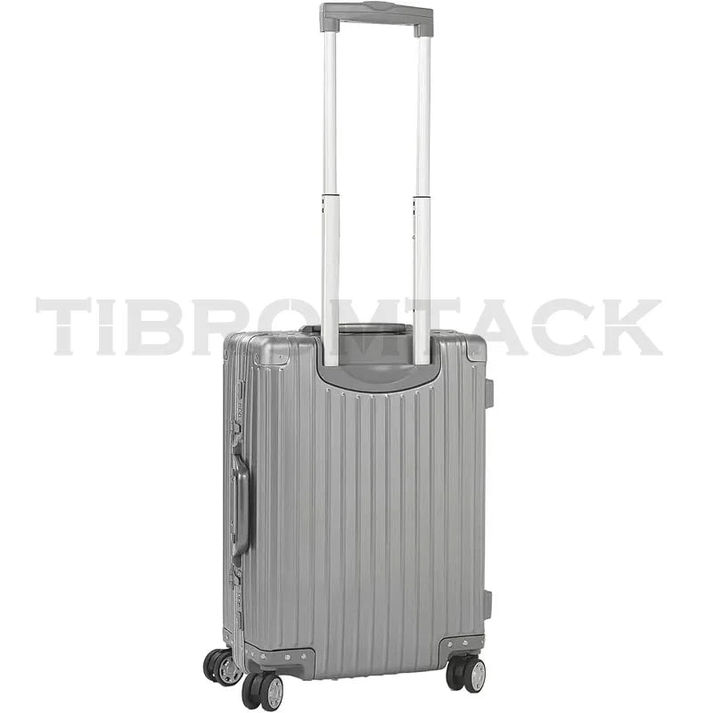 Titanium Luggage Suitcases with Wheels, Luxury Metal Spinner Wheels with TSA Lock, Airline Approved, 20 inches