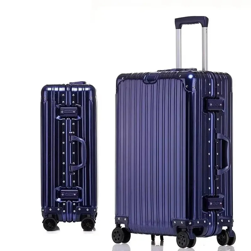 Rolling Luggage 20/24/26/29''Trolley Luggage Carry-On Cabin Suitcase 100% Aluminum-magnesium Alloy Travel Suitcase High Quality