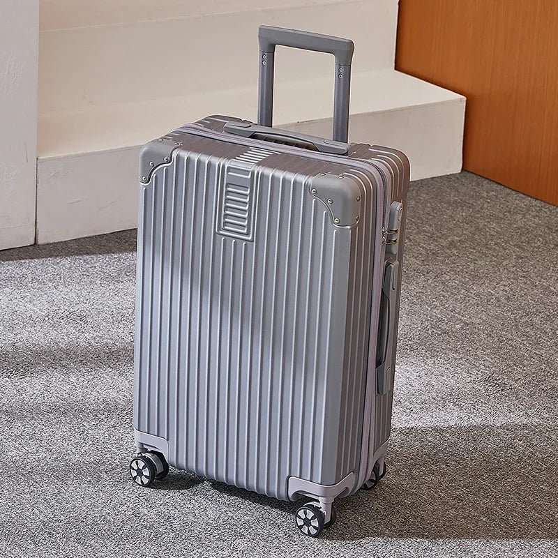 100% Aluminum Magnesium Alloy Travel Luggage Trolley Luggage 20 22 24 26 28 Inch Trolley Luggage Carry-On Luggage With Cup Holde