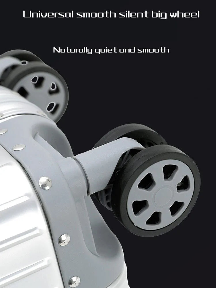 Rolling Luggage 20/24/26/29''Trolley Luggage Carry-On Cabin Suitcase 100% Aluminum-magnesium Alloy Travel Suitcase High Quality