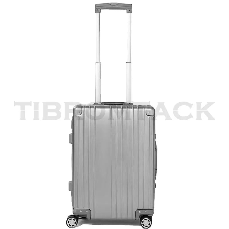 Titanium Luggage Suitcases with Wheels, Luxury Metal Spinner Wheels with TSA Lock, Airline Approved, 20 inches