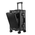 20/24 Inch The New Luggage Multifunctional Aluminum Frame Trolley Case with USB Cup Holder Large Capacity Boarding Box Suitcase