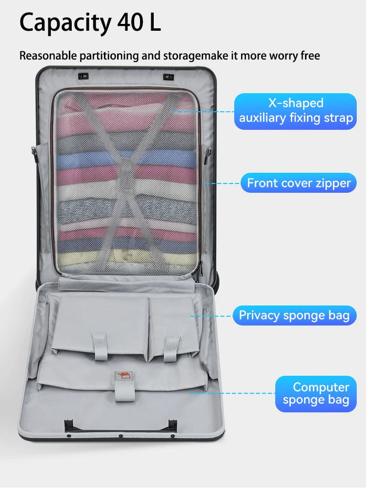 Luggage  Suitcase Electric Can Ride – 20 inch Carry-on Size Travel Case with TSA Lock & Silent Wheels for Boarding & Vacation